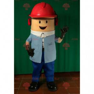Werknemer mascotte. Bouw mascotte - Redbrokoly.com