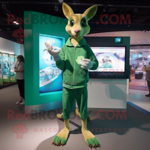 Green Kangaroo mascotte...