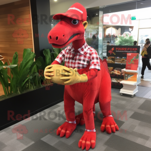 Röd Parasaurolophus...