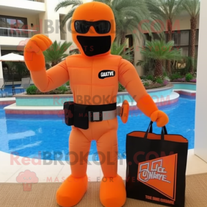 Orange Gi Joe maskot...