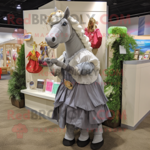 Gray Horse mascotte kostuum...