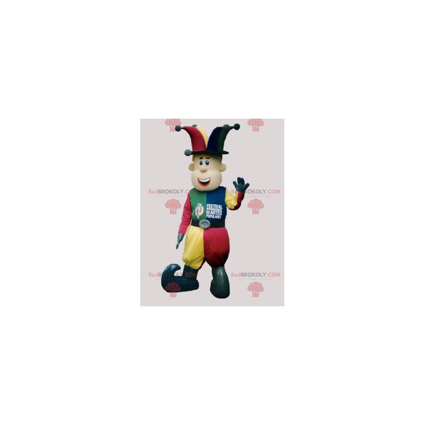 Mascota colorida bufón mountebank - Redbrokoly.com