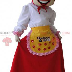 Mascotte de fermière de femme de ménagère - Redbrokoly.com