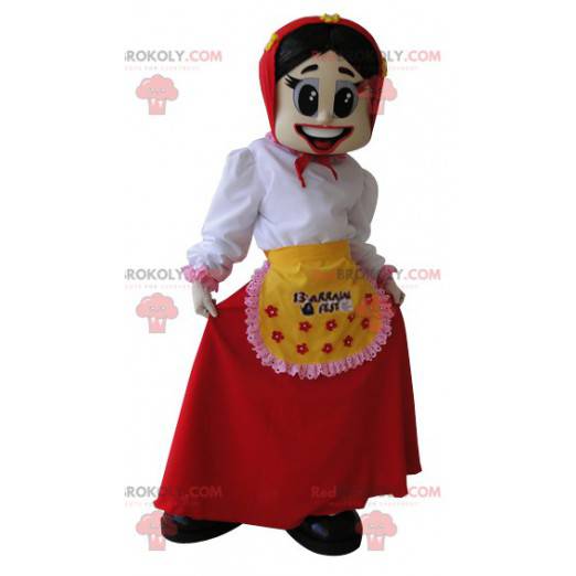 Huishoudster vrouw boer mascotte - Redbrokoly.com