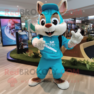 Cyan Chipmunk mascotte...