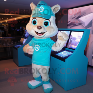 Cyan Chipmunk mascotte...