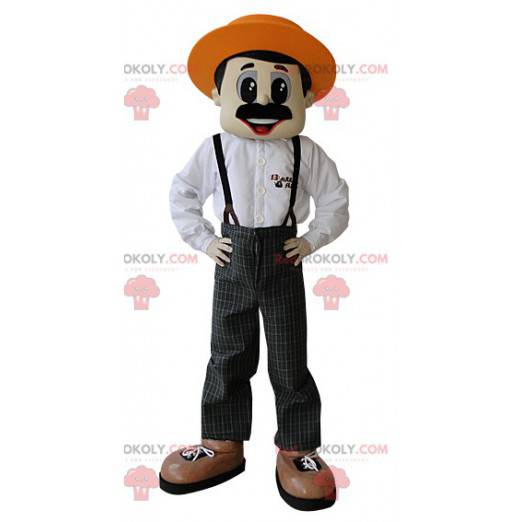 Mustached bondemaskott med hatt - Redbrokoly.com