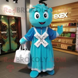 Cyan Celtic Cross maskot...
