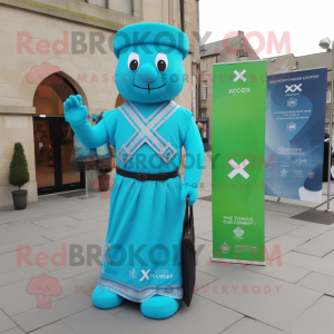 Cyan Celtic Cross maskot...