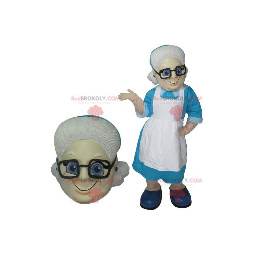Vecchia signora mascotte. Mascotte della nonna - Redbrokoly.com