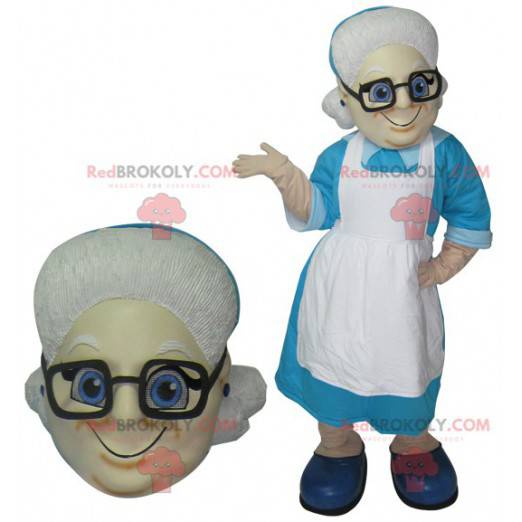 Vecchia signora mascotte. Mascotte della nonna - Redbrokoly.com