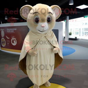 Beige Dormouse maskot...