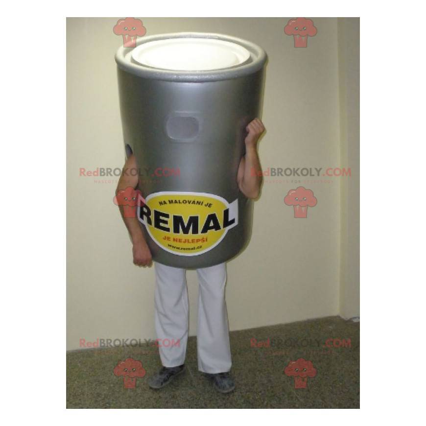 Giant gray paint pot mascot - Redbrokoly.com