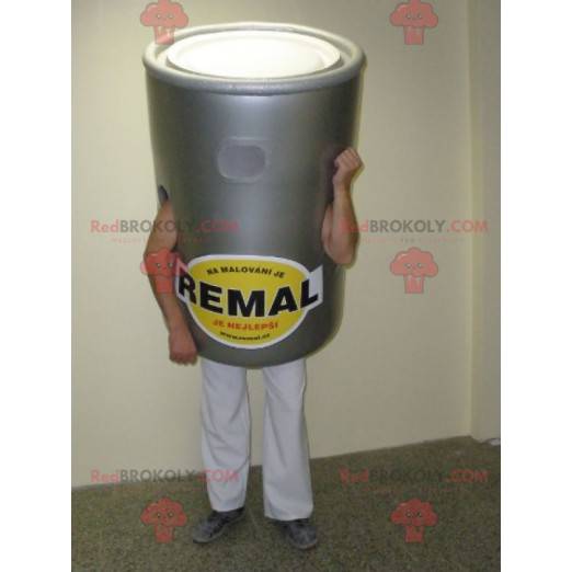 Giant gray paint pot mascot - Redbrokoly.com