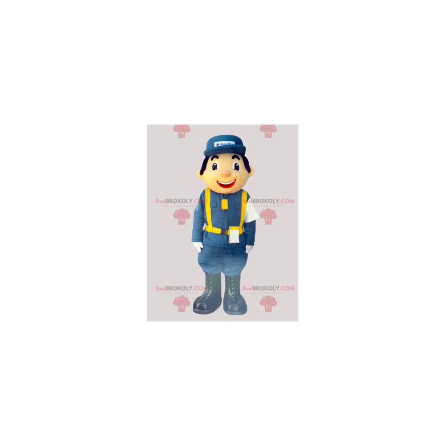 Courier delivery postman mascot dressed in uniform - Courier delivery postman mascot dressed in uniform -