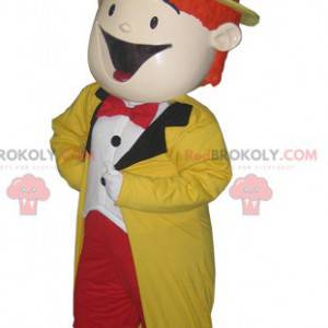 Magician colorful snowman mascot. Show mascot - Redbrokoly.com