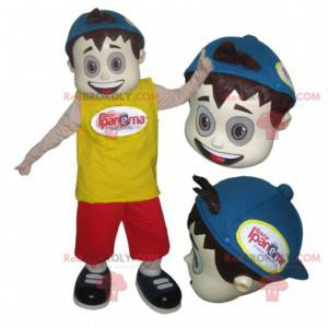 Teenager boy mascot with a cap - Redbrokoly.com