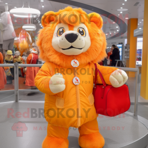 Orange Lion mascotte...