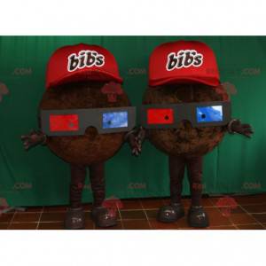 2 maskoter av Bibs chokladgodis - Redbrokoly.com
