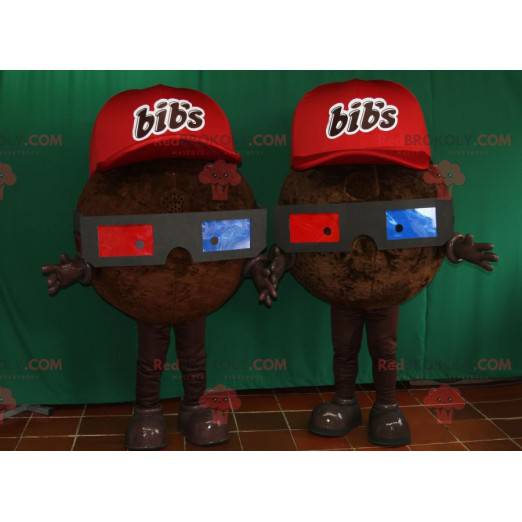 2 mascotes de bombons de chocolate Bib - Redbrokoly.com