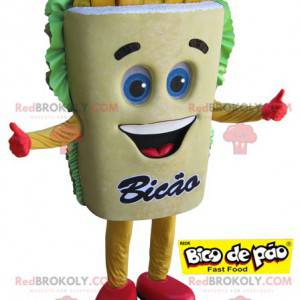 Batatas fritas mascote gigantes. Mascote lanche - Redbrokoly.com