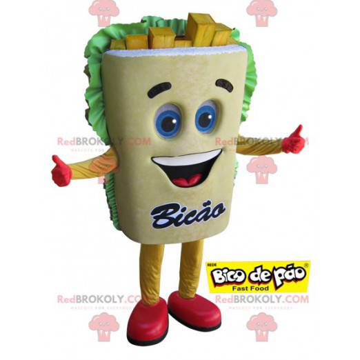 Mascot kæmpe pommes frites. Snack maskot - Redbrokoly.com