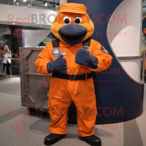 Orange Navy Seal mascotte...