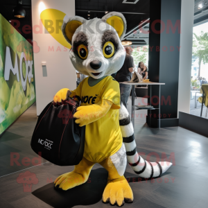 Citrongul Civet maskotdräkt...