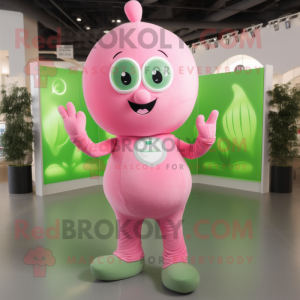 Olivenrosa maskot drakt...