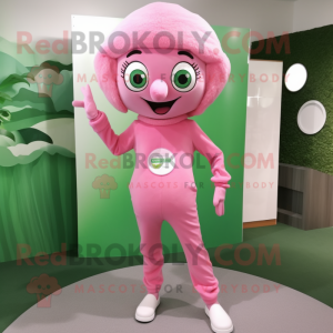 Olivenrosa maskot drakt...