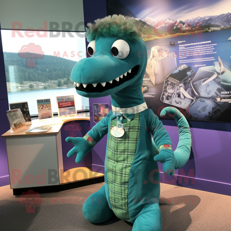 Loch Ness Monster mascot costume character dressed with a Dress Shirt ...