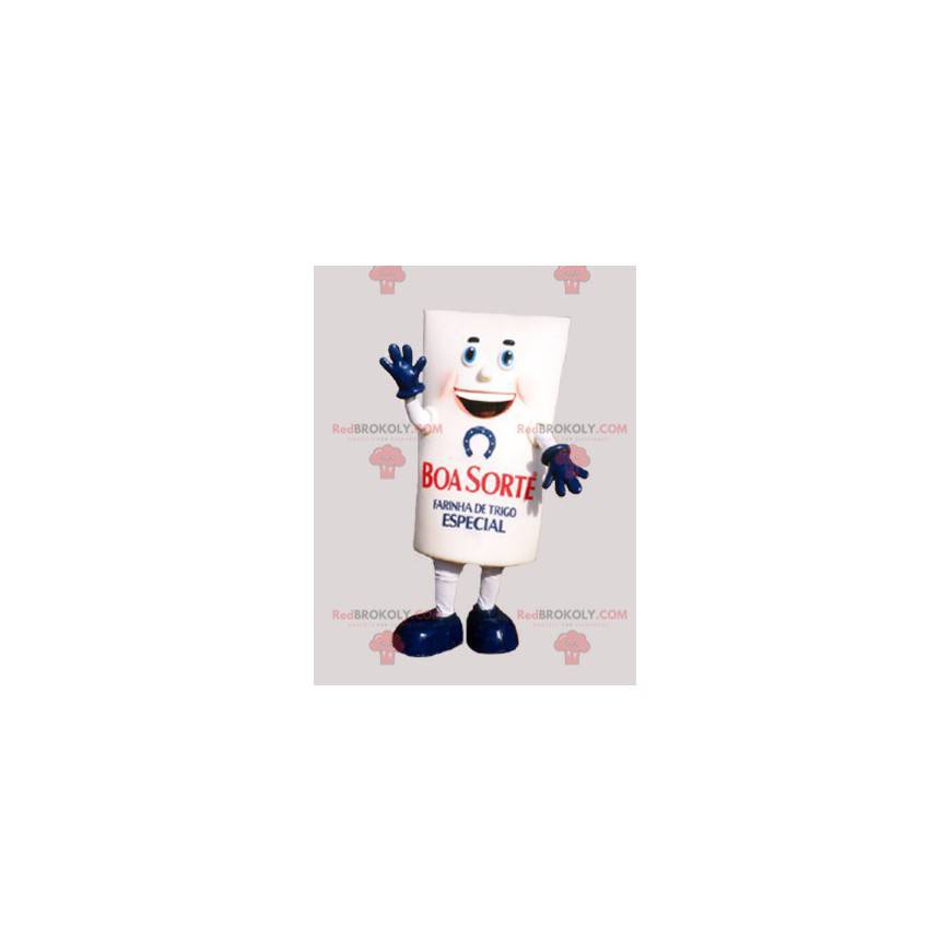 Maskot obří bílé a modré mouky - Redbrokoly.com Maskot obří bílé a modré mouky - Redbrokoly.com