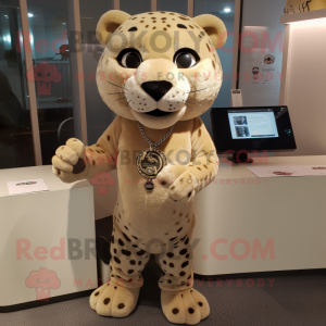 Beige Jaguar mascotte...