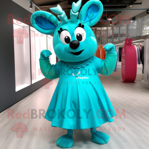 Turquoise rendier mascotte...