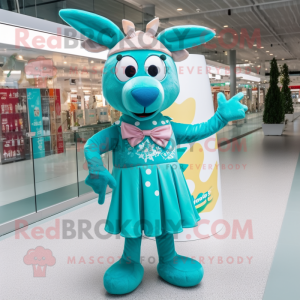 Turquoise rendier mascotte...