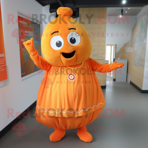  Orange mascotte kostuum...