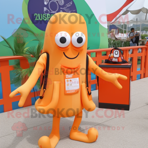 Orange Squid mascotte...