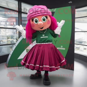 Magenta irsk flag maskot...