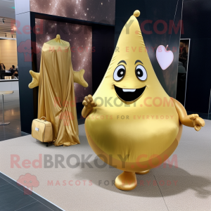 Gold Pear mascotte kostuum...