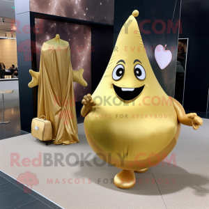 Gold Pear maskot kostym...