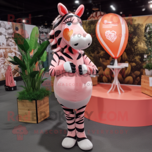 Persika Zebra maskot kostym...