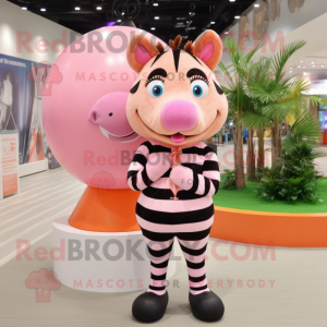 Peach Zebra mascotte...