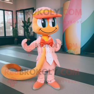 Peach Snake maskot kostume...