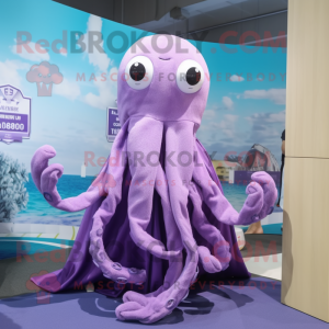 Lavendel Kraken mascotte...