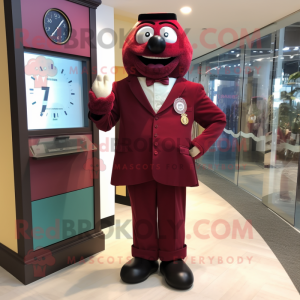 Maroon Hourglass maskot...