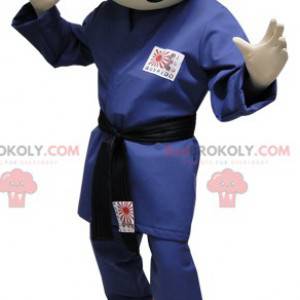 Karateka judoka maskot. Asiatisk maskot i kimono -