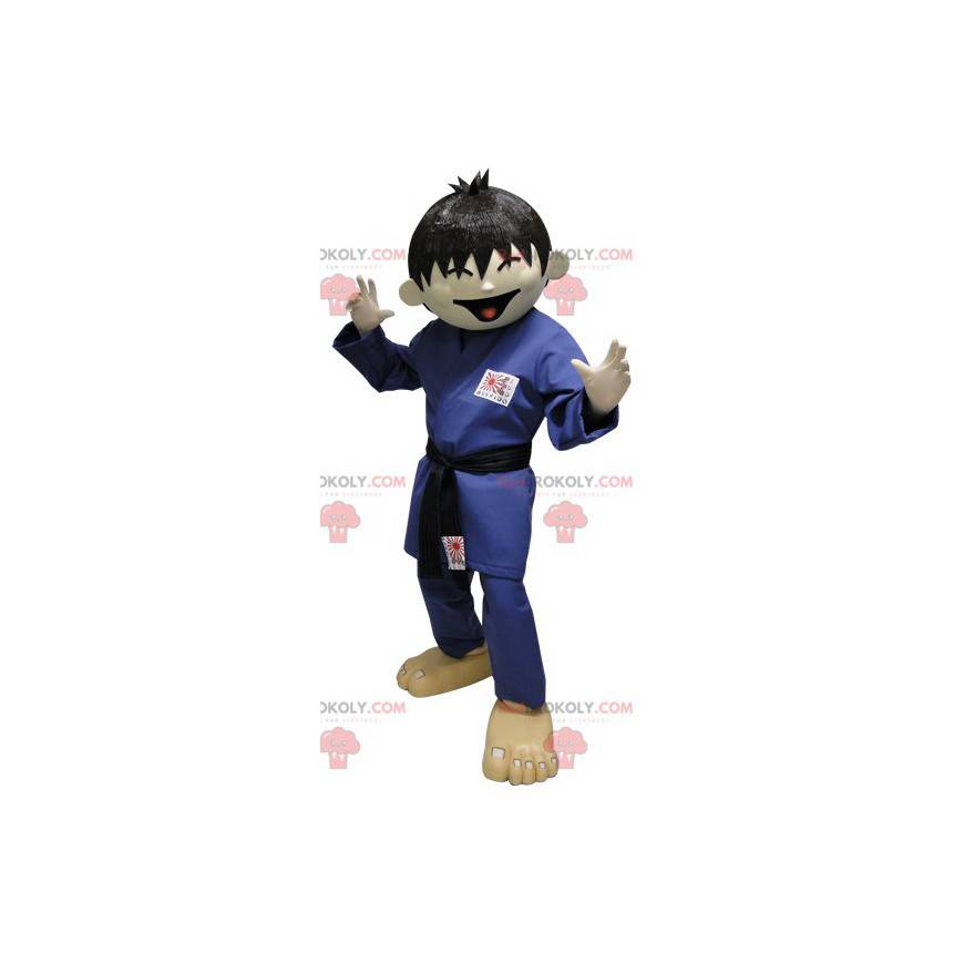 Karateka judoka mascot. Asian mascot in kimono - Redbrokoly.com