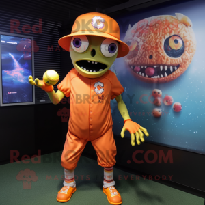 Orange Zombie mascotte...