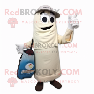 Cream Golf Bag maskot...