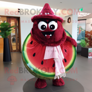 Rödbrun vattenmelon maskot...